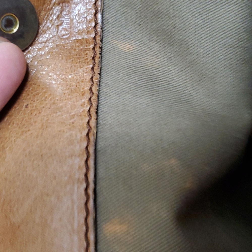 Chloé | Canvas and Tan Leather Shoulder/Crossbody Bag - Picture 12 of 16